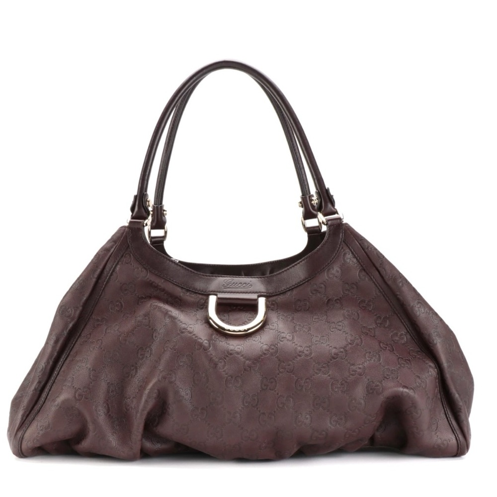 Gucci Abbey D-Ring Large Hobo Bag Brown Guccisma Leather - Picture 3 of 13